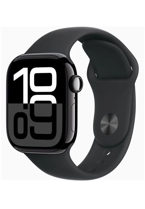 APPLE - Apple Watch Series 10 GPS 42mm Jet Black Aluminium Case with Black Sport Band - M/L,Model A2997. Styl: sportowy