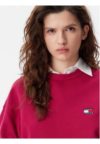 Tommy Jeans Bluza DW0DW19408 Różowy Boxy Fit. Kolor: różowy. Materiał: bawełna