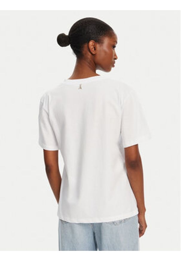 Patrizia Pepe T-Shirt 2M4422/J274-W146 Biały Regular Fit. Kolor: biały. Materiał: bawełna