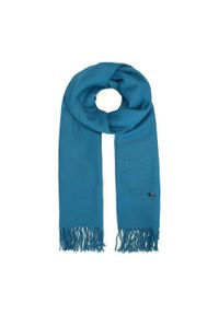 Wittchen - Damski szal z frędzlami niebieski. Kolor: niebieski. Materiał: poliester. Sezon: wiosna, jesień, zima. Styl: klasyczny, elegancki #4