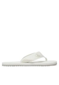 Calvin Klein Jeans Japonki Thong+ Cv YM0YM01235 Biały. Kolor: biały. Materiał: materiał