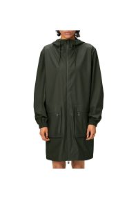 Kurtka Rains Cargo Long Jacket 19850-03 - zielona. Kolor: zielony. Materiał: poliester. Długość: długie