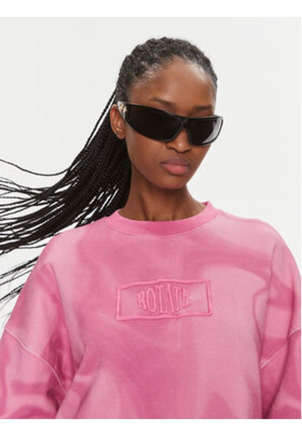 ROTATE Bluza Enzyme 7004282862 Różowy Oversize. Kolor: różowy. Materiał: bawełna