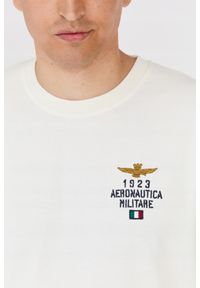 Aeronautica Militare - AERONAUTICA MILITARE Męska biała bluza. Kolor: biały. Wzór: haft