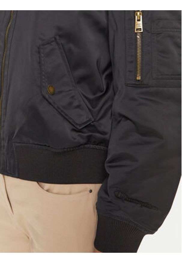 Champion Kurtka bomber 117578 Czarny Custom Fit. Kolor: czarny. Materiał: syntetyk