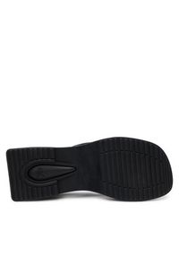 Calvin Klein Jeans Japonki Sq Low Wedge Sandal Stitch YW0YW01716 Czarny. Kolor: czarny. Materiał: skóra