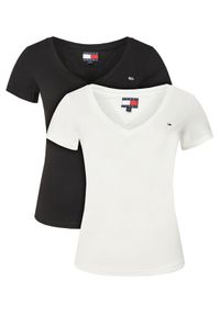 Tommy Jeans Komplet 2 t-shirtów DW0DW21367 Kolorowy Slim Fit. Materiał: bawełna. Wzór: kolorowy
