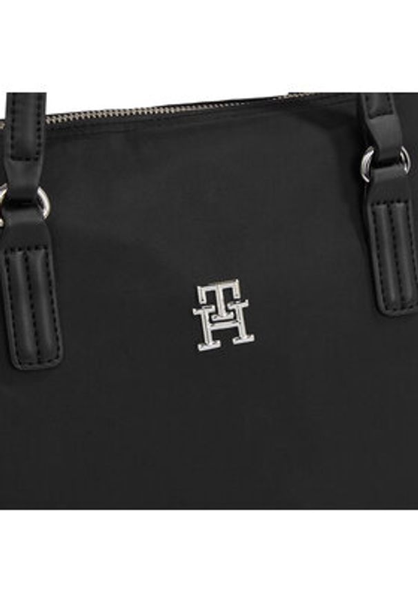 TOMMY HILFIGER - Tommy Hilfiger Torebka Poppy Th Tote AW0AW15639 Czarny. Kolor: czarny