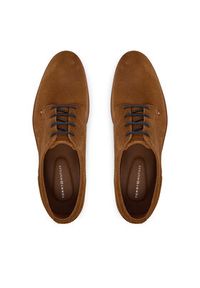 TOMMY HILFIGER - Tommy Hilfiger Półbuty Hilfiger Suede Dress Shoe FM0FM05776 Brązowy. Kolor: brązowy. Materiał: zamsz, skóra #4