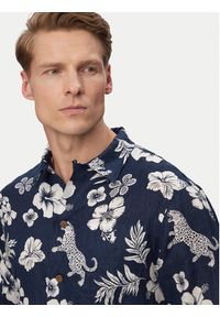 Polo Ralph Lauren Koszula 710B14227001 Granatowy Classic Fit. Typ kołnierza: polo. Kolor: niebieski. Materiał: len #4