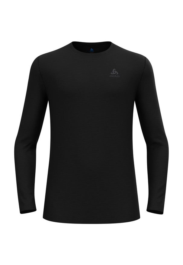 Odlo - Koszulka termoaktywna z długim rękawem męska ODLO Merino 160 BL Top Crew Neck. Kolor: czarny. Długość rękawa: długi rękaw. Długość: długie