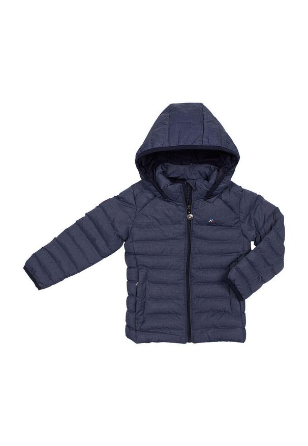 PEAK MOUNTAIN - Kurtka dziewczęca Peak Mountain. Kolor: niebieski. Materiał: puch. Sezon: zima