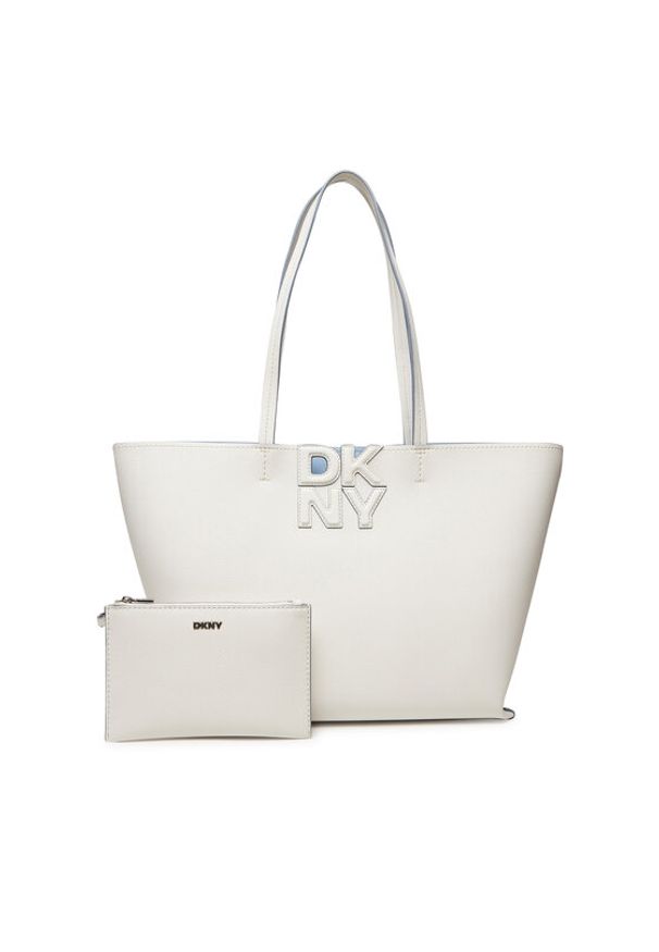 DKNY Torebka R51AAJ38 Szary. Kolor: szary. Materiał: skórzane