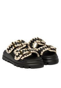 Mou Klapki MU.SW661001N Czarny. Kolor: czarny. Materiał: syntetyk #2