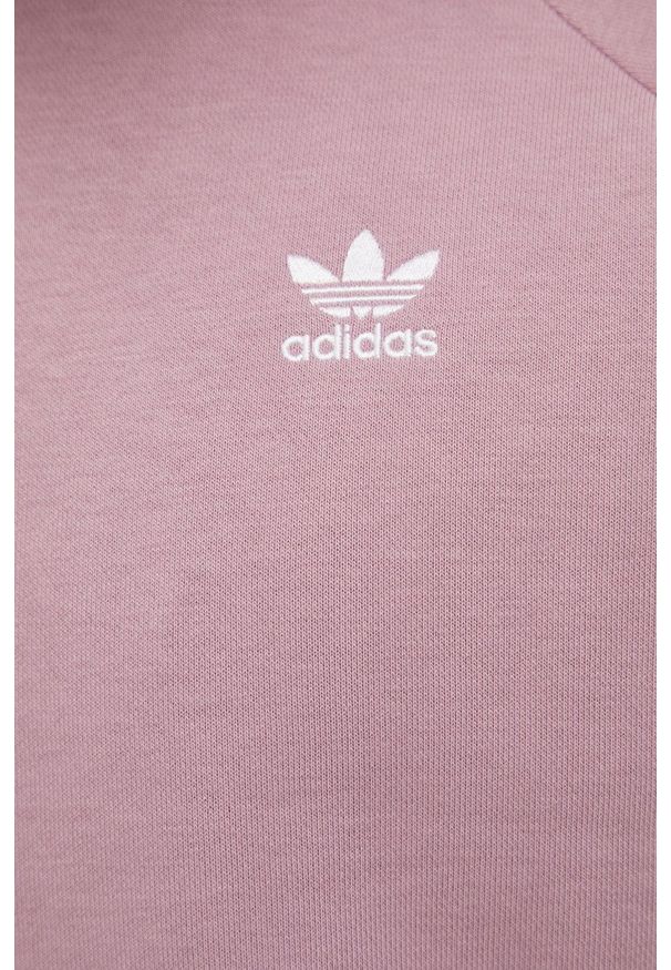 adidas Originals - Bluza. Kolor: różowy. Materiał: bawełna, poliester. Długość rękawa: raglanowy rękaw. Wzór: aplikacja