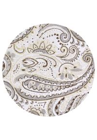 Męski Krawat - Chattier - Kolor Śmietankowy z Wzorem Paisley. Kolor: wielokolorowy, brązowy, beżowy. Materiał: tkanina. Wzór: paisley. Styl: elegancki, klasyczny, wizytowy #3