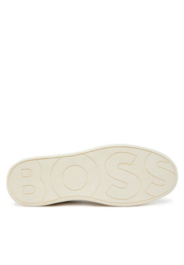BOSS Sneakersy Clint 50543440 Beżowy. Kolor: beżowy. Materiał: skóra