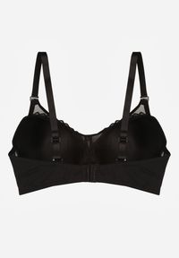 Born2be - Czarny Biustonosz z Koronką i Transparentną Wstawką Heliphine. Kolor: czarny. Materiał: koronka. Wzór: koronka #2