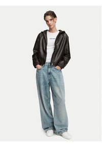 Calvin Klein Jeans Kurtka z imitacji skóry LV047G516G Brązowy Regular Fit. Kolor: brązowy. Materiał: syntetyk #5