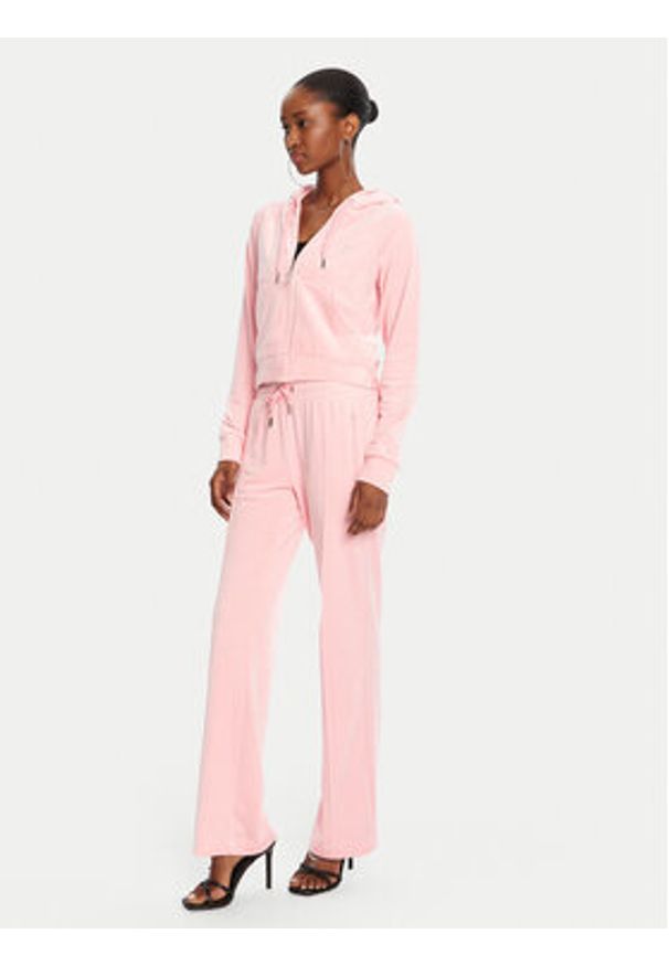 Juicy Couture Bluza Madison JCWA122001 Różowy Slim Fit. Kolor: różowy. Materiał: syntetyk