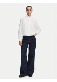 TOMMY HILFIGER - Tommy Hilfiger Koszula Oxford WW0WW48914 Biały Boxy Fit. Kolor: biały. Materiał: bawełna #3
