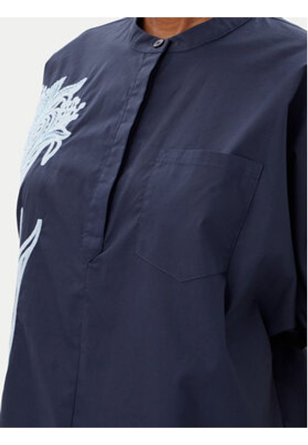 Artigli - ARTIGLI Bluzka ACBL002227 Granatowy Regular Fit. Kolor: niebieski. Materiał: bawełna