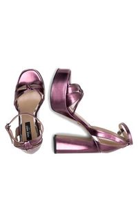 Nine West Sandały Aahida ZL23002CC Fioletowy. Kolor: fioletowy. Materiał: skóra #2