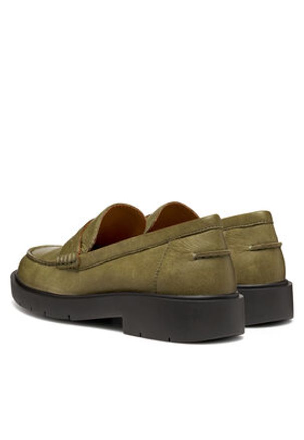 Geox Mokasyny D Spherica Ec1 D25QRA 00085 C3704 Zielony. Kolor: zielony. Materiał: skóra