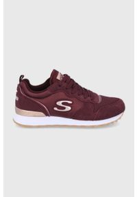 skechers - Skechers Buty kolor bordowy na płaskiej podeszwie. Nosek buta: okrągły. Zapięcie: sznurówki. Kolor: czerwony. Obcas: na płaskiej podeszwie #1