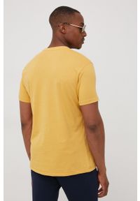 Lee Cooper t-shirt bawełniany kolor żółty z nadrukiem. Kolor: żółty. Materiał: bawełna. Wzór: nadruk