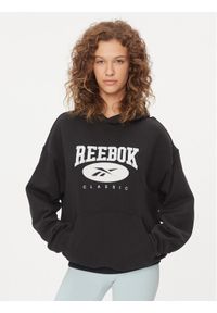 Reebok Bluza Classics Big Logo IL4633 Czarny Relaxed Fit. Kolor: czarny. Materiał: bawełna