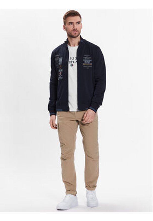 Aeronautica Militare Bluza 231FE1766F419 Granatowy Regular Fit. Kolor: niebieski. Materiał: bawełna