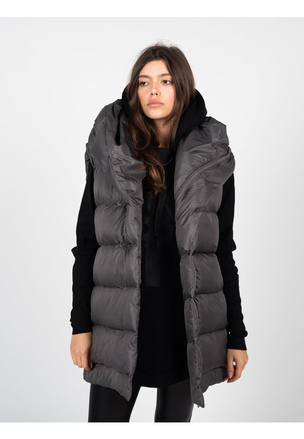 La Haine Inside Us Bezrękawnik "Down Vest Unisex" | LM250 | Mężczyzna | Szary. Okazja: na co dzień. Kolor: szary. Materiał: poliamid. Długość rękawa: bez rękawów. Długość: długie. Wzór: jednolity. Styl: sportowy, klasyczny, casual