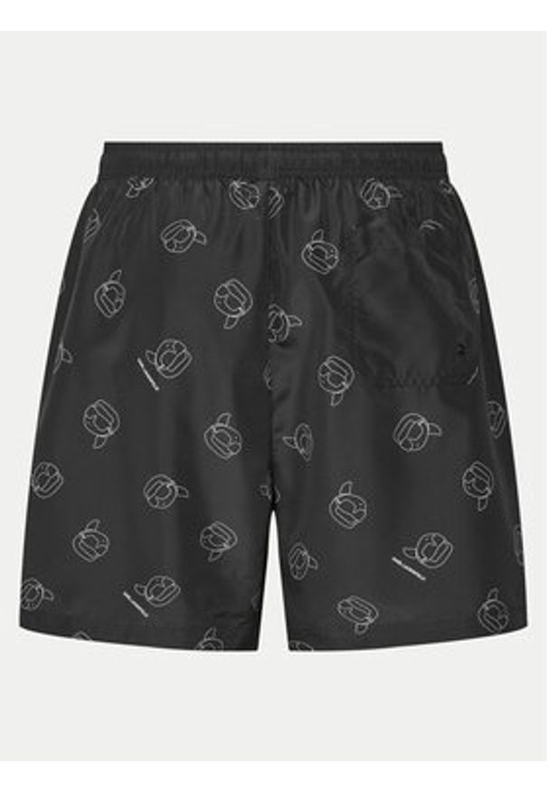 Karl Lagerfeld - KARL LAGERFELD Szorty kąpielowe A1M46060 Czarny Regular Fit. Kolor: czarny. Materiał: syntetyk