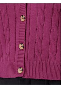 U.S. Polo Assn. Kardigan WUP1238 Różowy Regular Fit. Typ kołnierza: polo. Kolor: różowy. Materiał: syntetyk