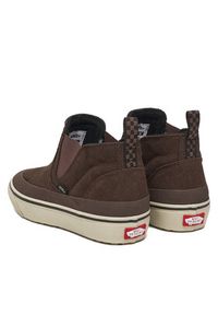 Vans Sneakersy MTE Mid-Slip Insulated VN000DANBRO1 Brązowy. Kolor: brązowy. Materiał: skóra, zamsz