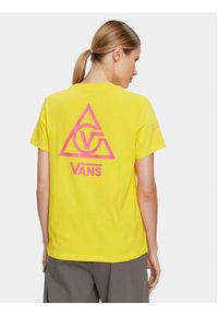 Vans T-Shirt Tri Boyfriend VN0A4SCY Żółty Regular Fit. Kolor: żółty. Materiał: bawełna
