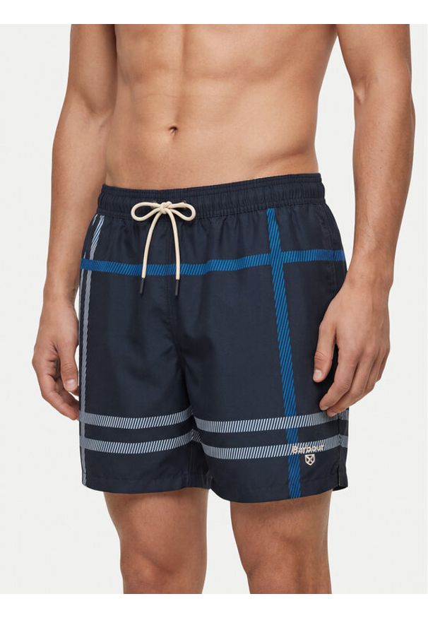 Barbour Szorty kąpielowe Twain MSW0067NY91 Granatowy Regular Fit. Kolor: niebieski. Materiał: syntetyk