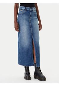 G-Star RAW - G-Star Raw Spódnica jeansowa Viktoria D24385-E106 Niebieski Regular Fit. Kolor: niebieski. Materiał: bawełna