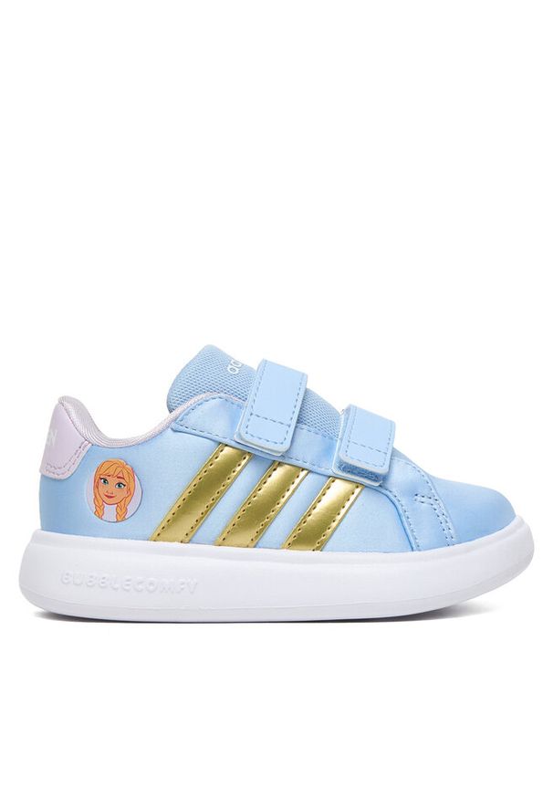 Adidas - Sneakersy adidas. Kolor: niebieski. Wzór: motyw z bajki