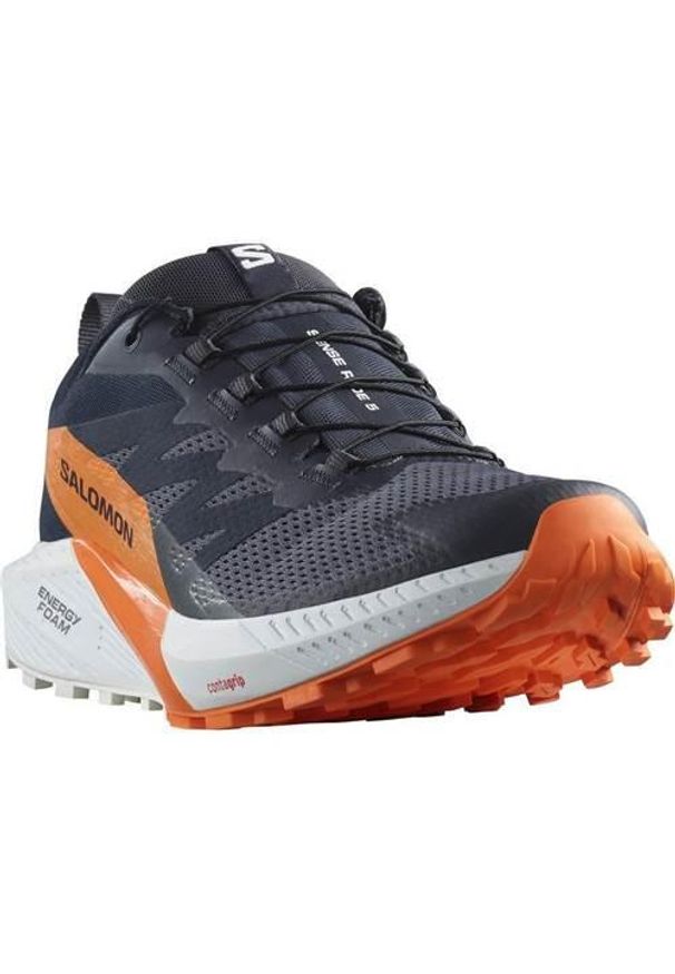 salomon - Buty do biegania męskie Salomon Sense Ride 5 Gtx Gore-tex. Kolor: niebieski. Materiał: materiał, syntetyk. Szerokość cholewki: normalna. Technologia: Gore-Tex. Sport: bieganie