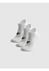4f - 4F Skarpetki sportowe przed kostkę (3-pack) dziewczęce - białe 38-40. Kolor: biały. Materiał: materiał #1