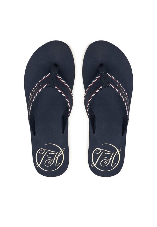 TOMMY HILFIGER - Japonki Tommy Hilfiger. Kolor: niebieski