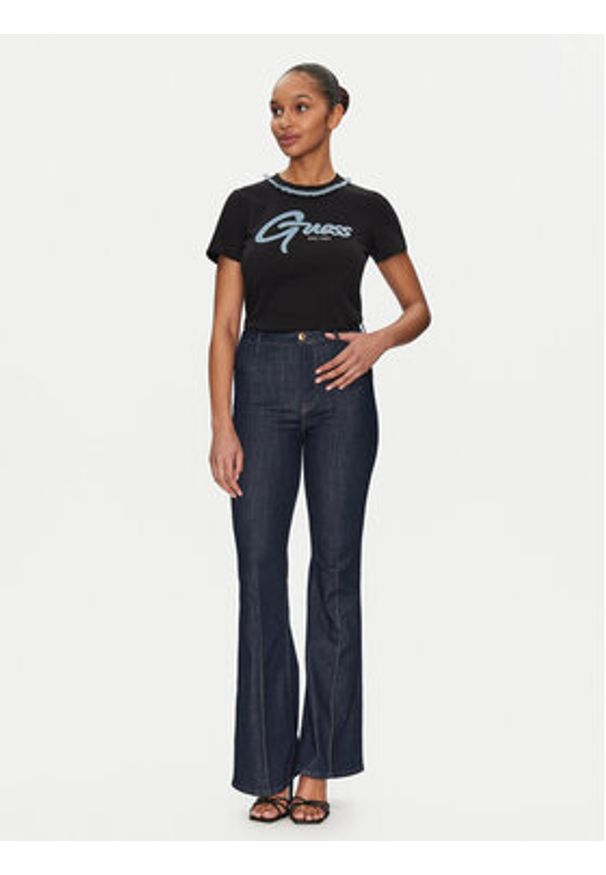 Guess T-Shirt W5GI03 I3Z14 Czarny Regular Fit. Kolor: czarny. Materiał: bawełna