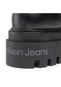 Calvin Klein Jeans Botki Flatform Mid Laceup Boot YW0YW00843 Czarny. Kolor: czarny. Materiał: skóra #4