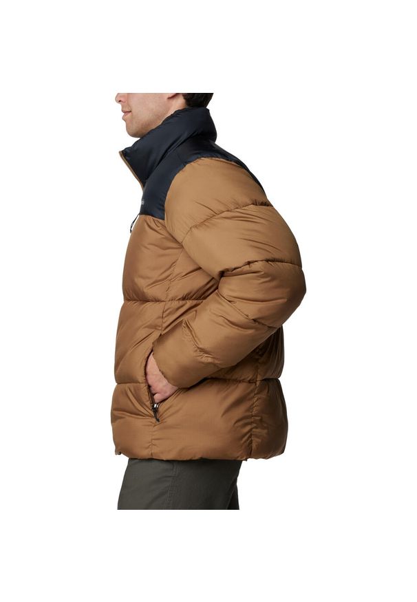 columbia - Kurtka sportowa męska Puffect III Jacket. Kolor: brązowy. Materiał: poliester. Sport: turystyka piesza