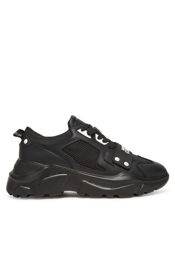 Versace Jeans Couture Sneakersy 78YA3SC4 Czarny. Kolor: czarny. Materiał: skóra