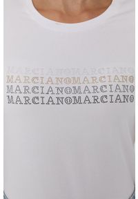 Marciano Guess T-shirt damski kolor biały. Kolor: biały. Materiał: dzianina. Wzór: aplikacja #5