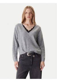 only - ONLY Sweter Manifesta 15329229 Szary Regular Fit. Kolor: szary. Materiał: syntetyk #1