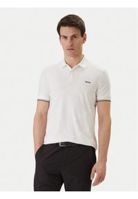 BOSS Polo Chip Hexa 50554561 Biały Regular Fit. Typ kołnierza: polo. Kolor: biały. Materiał: syntetyk #1